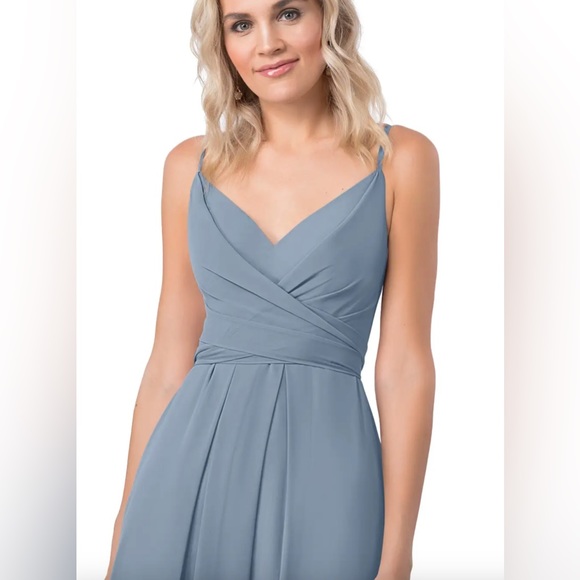 Azazie Anikka in Dusty Blue - Picture 4 of 7